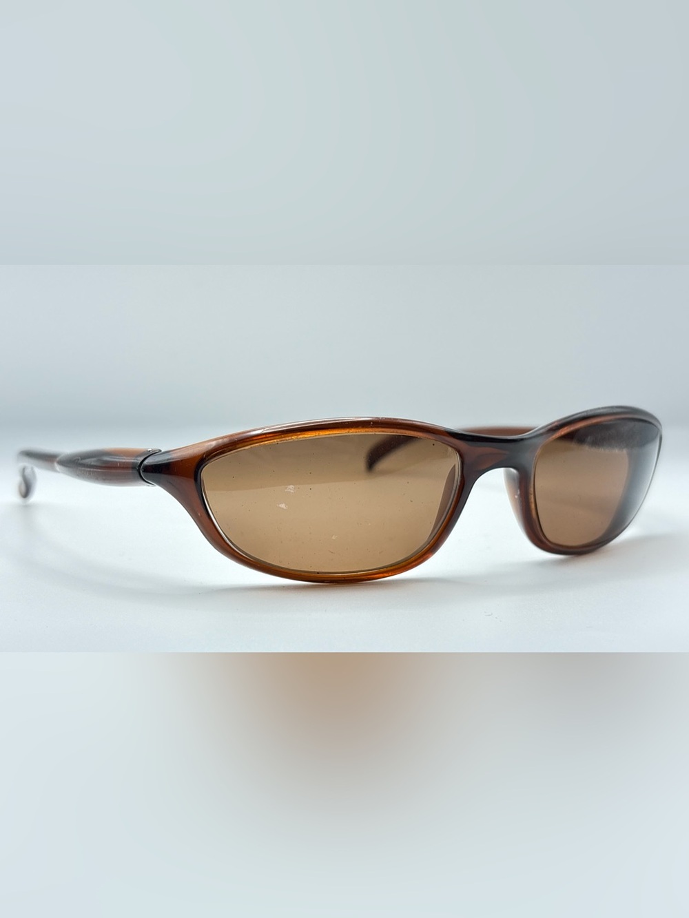 Vintage Ray Ban 604/47 Brown Oval Sunglasses Frames Only